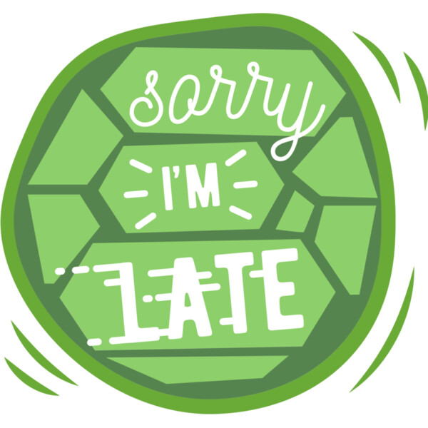 Sorry I'm Late Turtle Thumbnail